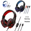 Stereo Gaming HeadsetS LED Light Hörlurar med mikrofon för PC P4 pro Xbox One Controller headset för bärbar telefon Switch Games