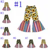 Girl Flared Pants Kids Sunflower Printed Bell-obottm Trousers Summer Girl Fashion Toddler Kid Boot Cuts Girl Colored Pattern Trousers LSK30