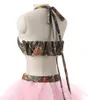 Camo Dress Pink Homecoming Klänningar Billiga 2019 Med Ruffles Halter Backless 2 Piece Graduation Klänning Korta Prom Lökar Skräddarsydda Plus Storlek