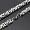 12MM/15MM grosso enorme in acciaio inossidabile bizantino collana a catena con catena da uomo gioielli, colore argento 24 pollici di lunghezza