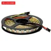 5M 72LEDs / m APA102 LED Piksel Strip ışık tam renkli 5050 SMD RGB Dijital Esnek Şerit Adreslenebilir, DC5V girişi, Beyaz PCB, Su geçirgen IP20