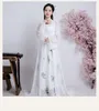 Été sexy blanc Hanfu fée robe de princesse filles cosplay robes de soirée costumes de danse folklorique chinoise dynastie Tang vêtements anciens chinois