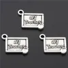 100pcs Silver Color Theacher's Day Alloy Charms Best Teacher Message Charms Pendant Jewelry Making A2734