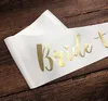 Bacheloretteの女性がサテンサッシブライダルシャワーの結婚式の鶏のパーティーの装飾用品になるための金の手紙の花嫁のために