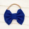 Cute Big Bow Hairband Solid Baby Girls Toddler Kids Elastic Headbands Knotted Nylon Turban Head Wraps Bow-knot Hair Accessories