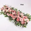 Rangée de roses artificielles, 100cm, pivoines en soie, fausses fleurs, pour arc de mariage, accessoires de décoration pour arrière-plan de maison
