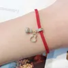 2020 Nouveau Style Chinois Sûr Petite Gourde Bracelet Bonne Chance Corde Rouge Bracelet Femmes Accessoires Vacances Bénédiction Zircon Cadeau Bracelet