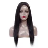 Brasilianska Virgin Straight Human Hair Wigs Pre Plocked 4 av 4 Lace Closure Paryker för Blaclk Kvinnor 250% Densitet 10-24 tum Mellansdel