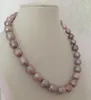 Gorgeous12-13mm South Sea Barock Lavendel Pearl Necklace 18 "925 sterling silver