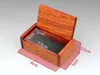 Retro Liten Träförvaring Box Rosewood Smycken Treasure Pearl Wooden Case Vintage Organizer Snabb leverans