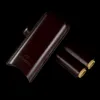 Braune Farbe und schwarze Farbleder -Lederhalter 2 Tube -Reise -Zigarrenhülsen Humidor für das Rauchen 5054251