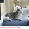 Dorimytrader Simulation Tier Husky Plüschtier Hund Samojede Puppe Polyethylen Pelze Handwerk Geschenk Home Dekoration DY80032