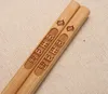 200Pair / lot kinesiska bambu ätpinnar bambu japansk stil gåva för porslin Gratis anpassad gravyr logo