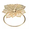 anelli di tovagliolo di disegno del fiore della lega per i regali di ricevimenti di nozze Festa Banchetto Cena Decorazione della tavola di Natale