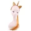 Flickor Wig Ponytail Unicorn Headbands Kids Hair Sticks Party Cosplay Kostym Makeup Hårbanor Sequin Cat Ear Hairbands HHA729