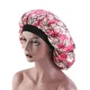 New Extra Large cetim Bonnet Mulheres Silky Hair Styling Cuidados Hat Lady noite de sono tampão da cabeça de Moda usar acessórios Headwrap cabelo