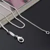 plätering 925 Sterling Silver Halsband Kedja Kvinnor Bröllop Smycken 1,4MM/2MM Box Kedja Halsband Nytt Anländer Hot Fashion Smycken