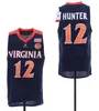 2019 Men's NCAA Virginia Cavaliers 12 De'Andre Hunter Kyle Guy Jersey #5 UVA Final Four ACC Virginia Cavaliers College Basketball Jersey