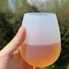 Tasses à bière incassables de vin de verre de vin en caoutchouc de silicone pour les verres à vin extérieurs de camping de BBQ370ml (12.5oz) DH0171