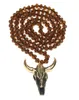 Novo Bohemian Tauren vaca pingente touro cabeça colar de longa cadeia de ouro chifre mulheres elegantes mulheres moda jóias presente