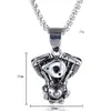 Engine Motorcycle Biker Necklace Personalized Punk Hip Hop Pendant Necklaces For Men And Women Stainless Steel Chain7347089