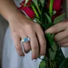 OneRain Vintage 100% 925 Silver Аквамарин Сапфир Цитрин Diamonds Gemstone Wedding Engagement Женщина Мужчина ювелирные изделия кольцо CJ191205
