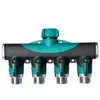 34 Inch Garden Hose 4 Way Splitter Water Pipe Faucet Shut Off Valve Connector US Standard Thread