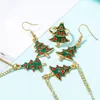 Árbol de navidad Collares pendientes Pulseras del encanto Pendientes Anillos Set Joyas de Navidad Juegos Regalos para mujeres Niñas venta al por mayor DHL