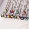 Hot Fashion Jewelry Cosmic Starry Sky Luminous Pendant Necklace Vintage Necklace