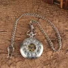 Klasyczny antyczny luksusowy złoty/srebrny zegarek kieszonkowy szkielet ręcznie nakręcany zegarki mechaniczne mężczyzna kobiet zegar FOB łańcuszek z wisiorem prezent