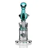 verde bicchiere dritto bong tubi di vetro a nido d'ape ramo acqua olio impianti di perforazione tubo ciotola di fiori bong di vetro olio dab rig dab rigs307J8471460