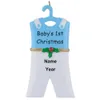 Baby 1st Resin Hang Boy Suit Girl Skirt Personalized Christmas Ornament As Craft Souvenir For Holiday Gifts Home Decor