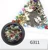 8 Stile Weihnachts-Strass-Maniküre-Schmuck-Abziehbilder-Set, Weihnachtsmann, Schneeflocke, mehrfarbig, 3D-Nagelbohrer, Nagelkunst-Dekorationen