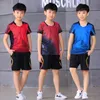 Traje de servicio de bádminton para niños de compra grupal, Culotte de manga corta para hombre y niña, ropa deportiva de tenis de mesa, Speed Do