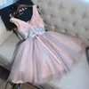 New Short Prom Dresses 2020 Ball Gown Pink Gray Sequined V-neck Elegant Evening Formal Party Gowns vestido formatura curto