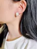 new ins fashion hot style classic designer luxury pearl stud earrings for woman girls S925 silver white gold gray