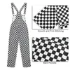 Monerffi 2019 Retro Street Giyim Hiphop Tulum Ekose Baskı Tulumları Kadınlar Harajuku Gevşek Bib Kargo Pantolon V191021
