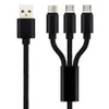 1.2m 3 i 1 snabb laddningskablar Nylon Multi USB Micro Type C laddare Kabel för Xiaomi Redmi Samsung Android telefonladdningsledningsledning