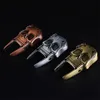 3D Skull Shape Cigarette Lighter Creative Refillable Windproof Jet Butane Gas Lighters with Portable Key Chain