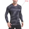 Nowy 2019 Jesień Winter Sport Siłownia Skinny Długim Rękawem Kolarstwo Bieganie Jogging Kamuflaż T Shirt Men