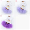 11 stylów baby girl urodziny krótki rękaw stroje pchacze + tutus spódnice + cekinowy pałąk 3 sztuk Zestaw niemowląt Party Dress Up 1. 2nd Year Toddler G