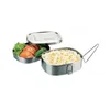 Roestvrijstalen lunchbox Metalen Bento Box Food Container Dubbellaags Lunchbox voor Kinderen School Office Work Camping