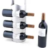 1PC 3 ou 4 trous en acier inoxydable mural porte-vin support ménage porte-bouteille de vin pour usage domestique avec vis préférées