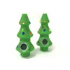 Pipa in silicone all'ingrosso Pipa per albero di Natale Pipa per tabacco portatile Accessori per fumo Bruciatore a nafta Ciotola spessa in vetro