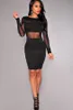 Mode-Vrouwen Zomer Slim Fit Jurk Sexy Ontwerp See Through O Hals Knielange Jurk Bodycon Mouwloze Clothing240B