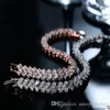 Designer Women Bracelet Set Zircão Full Diamond Roman Roman Style Alloy Bracelet