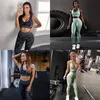 2 stücke set frauen Yoga Set Nahtlose Camouflage Frauen Fitness Kleidung Sport Bh Tragen Gym Leggings Gepolsterte Push Up Strappy anzüge15655083