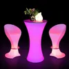 Fabriek led plastic bar stoel kruk verlichting tafel stoel multi kleur veranderende lichtgevende tafelstoel gratis verzending Alff