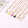 Cute Butterfly Pendants Necklaces Candy Color Animal Butterfly Clavicle Chain Necklaces for Women Insect Necklace Jewelry Bijoux304f