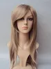 WIG free shipping Hot Long layer elegant hair wig in blonde color